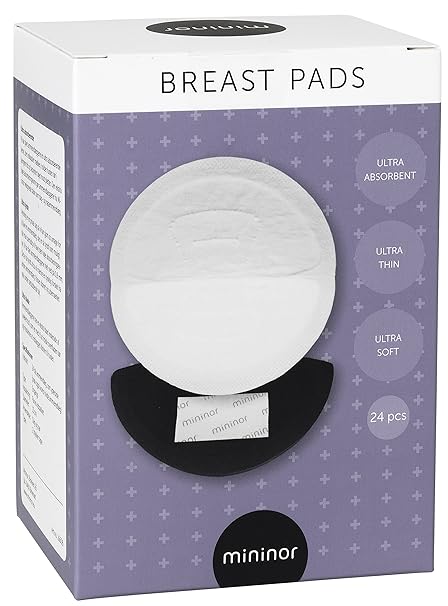 Mininor Breast Pads Black 24pcs Mininor Yallatoys