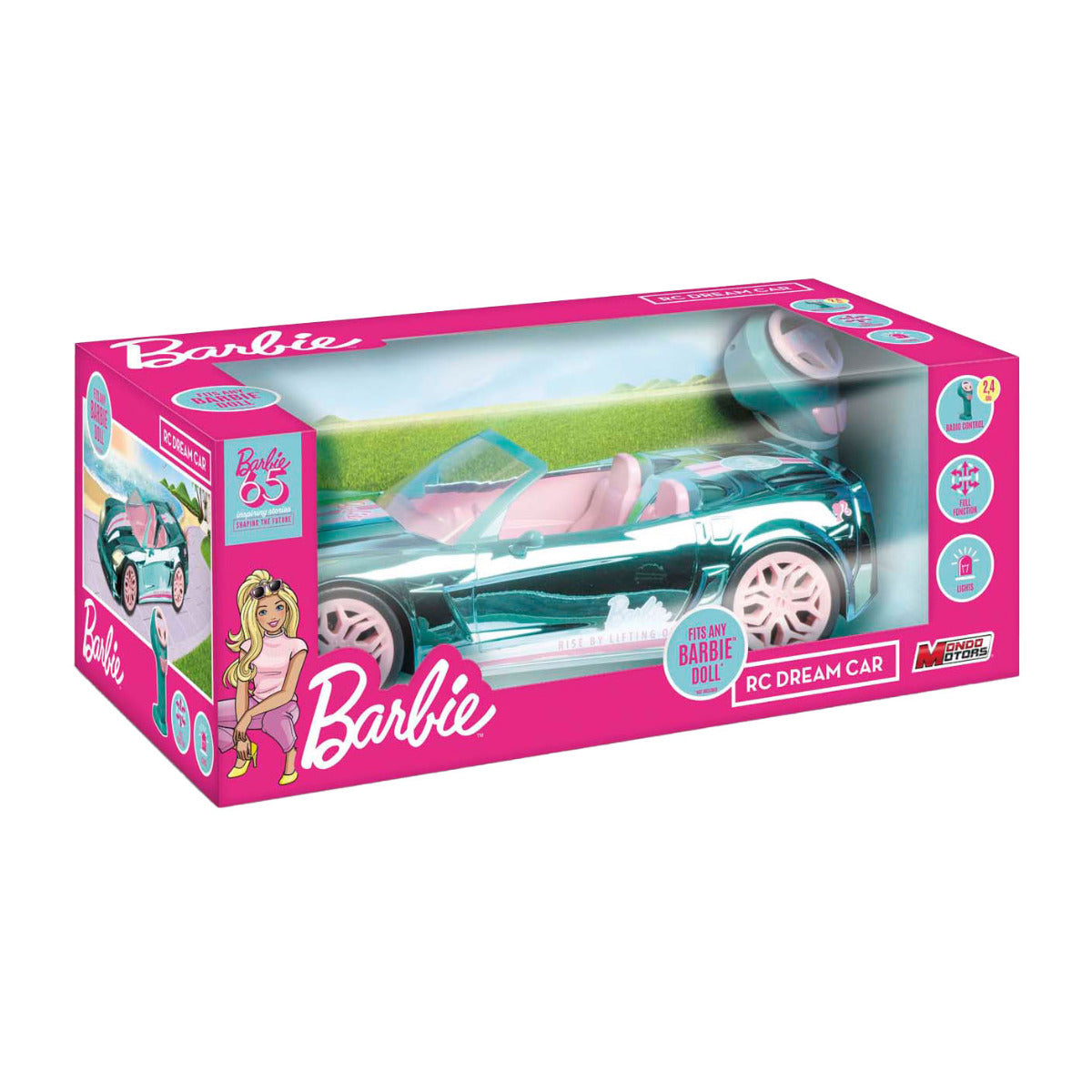 Buy Mondo Barbie Remote Control convertible Barbie Dream Car turquoise | Yallatoys.com