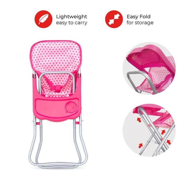 Buy Moon Baby Doll Highchair Pink | Yallatoys.com