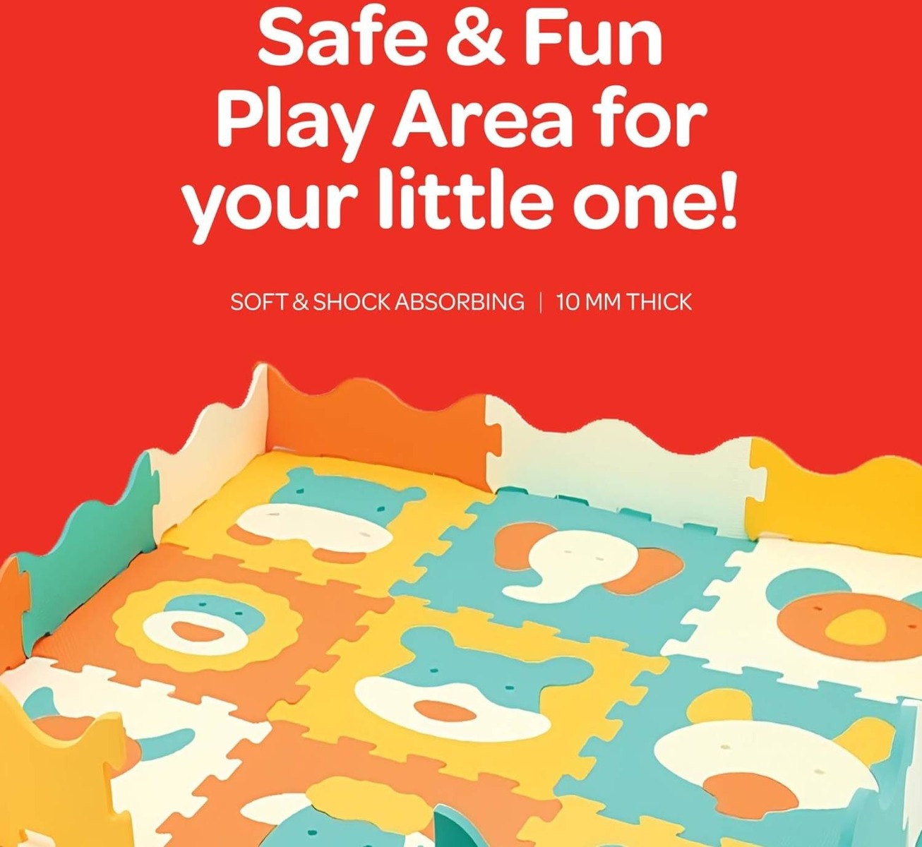 Buy Moon Puzzle Activity Floor Mat Animal World 9pcs | Yallatoys.com