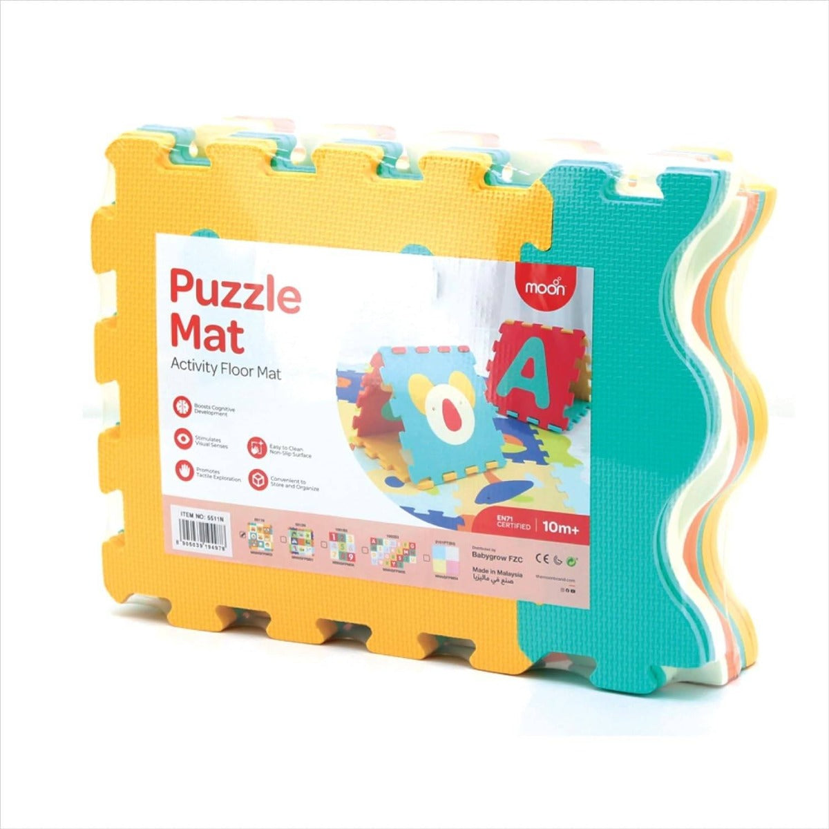 Buy Moon Puzzle Activity Floor Mat Animal World 9pcs | Yallatoys.com
