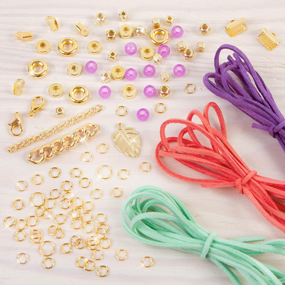 Buy Make It Real Gold Link Suede Bracelets | Yallatoys.com