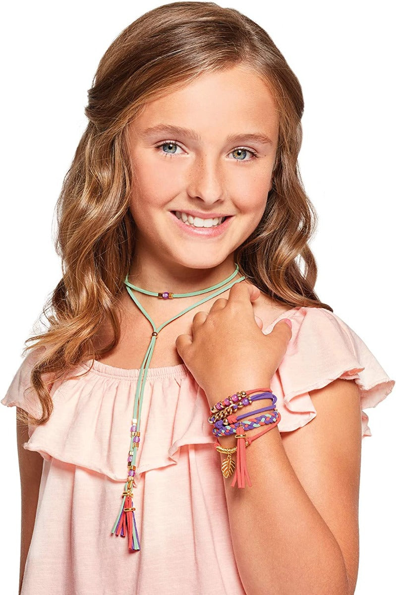 Buy Make It Real Gold Link Suede Bracelets | Yallatoys.com