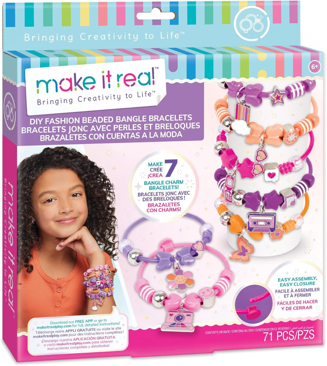 Buy Make It Real DIY Fashion Beaded Bangle Bracelets | Yallatoys.com