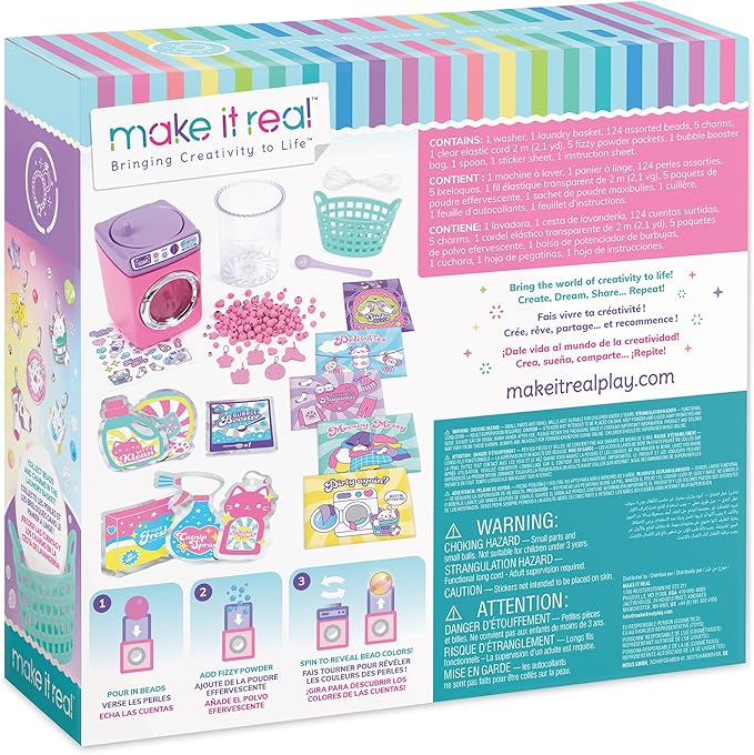 Buy Make It Real Purr FECT Wash N Bead Bracelets 141pc DIY Jewelry Craft Kit | Yallatoys.com