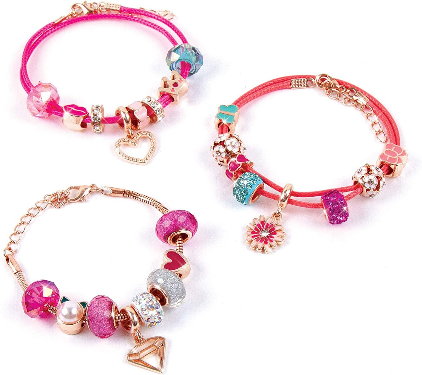 Buy Make It Real Halo Charms Bracelets Think Pink | Yallatoys.com