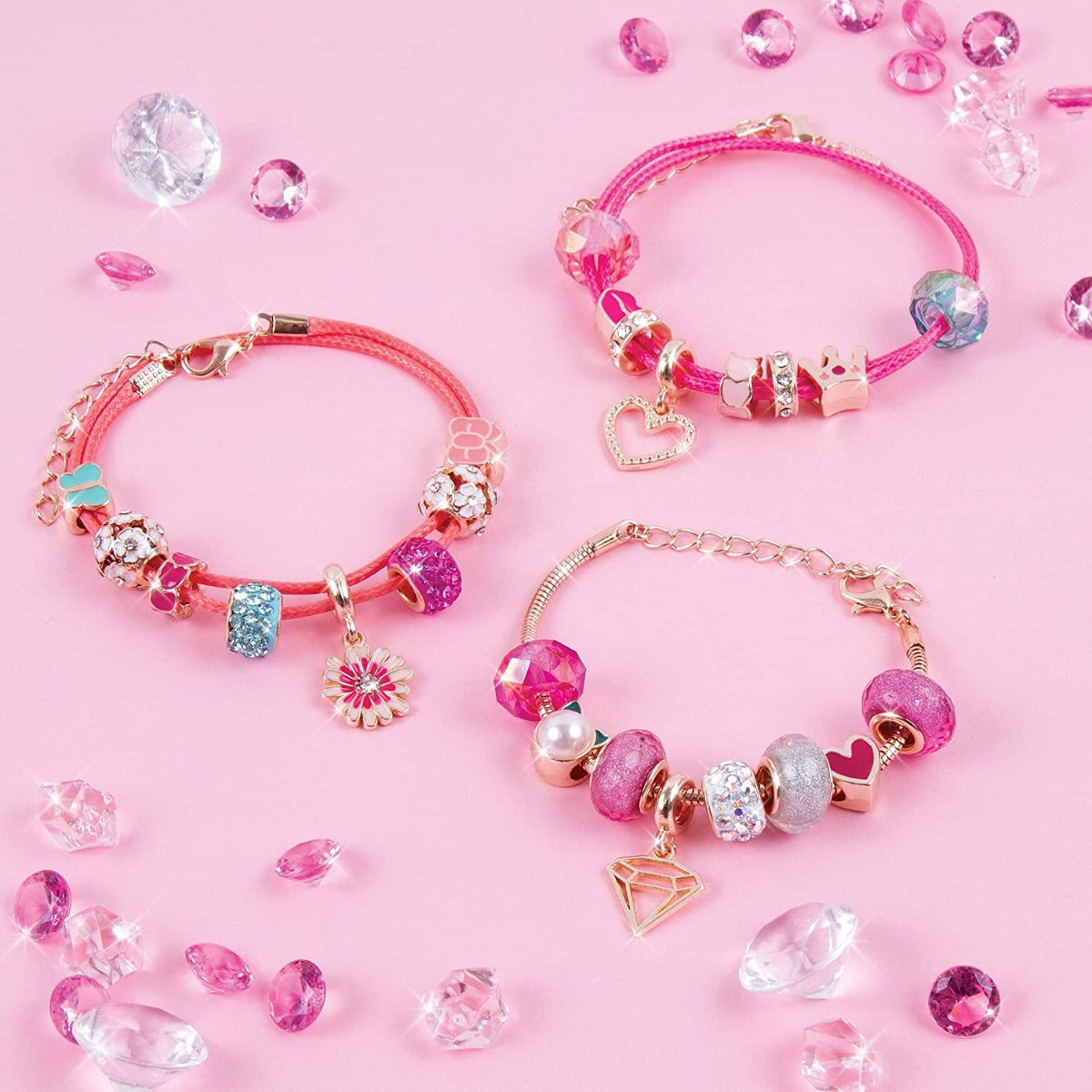 Buy Make It Real Halo Charms Bracelets Think Pink | Yallatoys.com