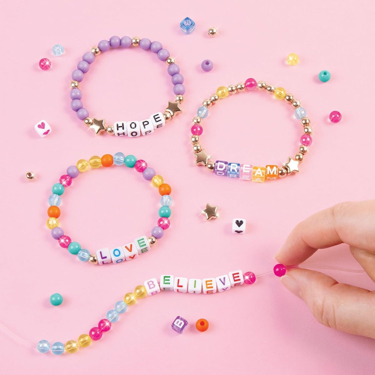 Buy Make It Real Say Yes Alphabet Bead Bracelet Set  1008pc DIY Jewelry Kit | Yallatoys.com