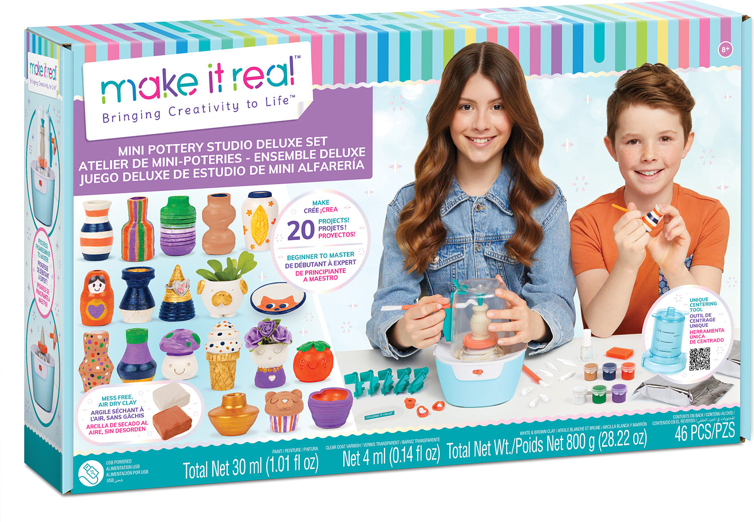 Buy Make It Real Mini Pottery Studio Deluxe Set | Yallatoys.com