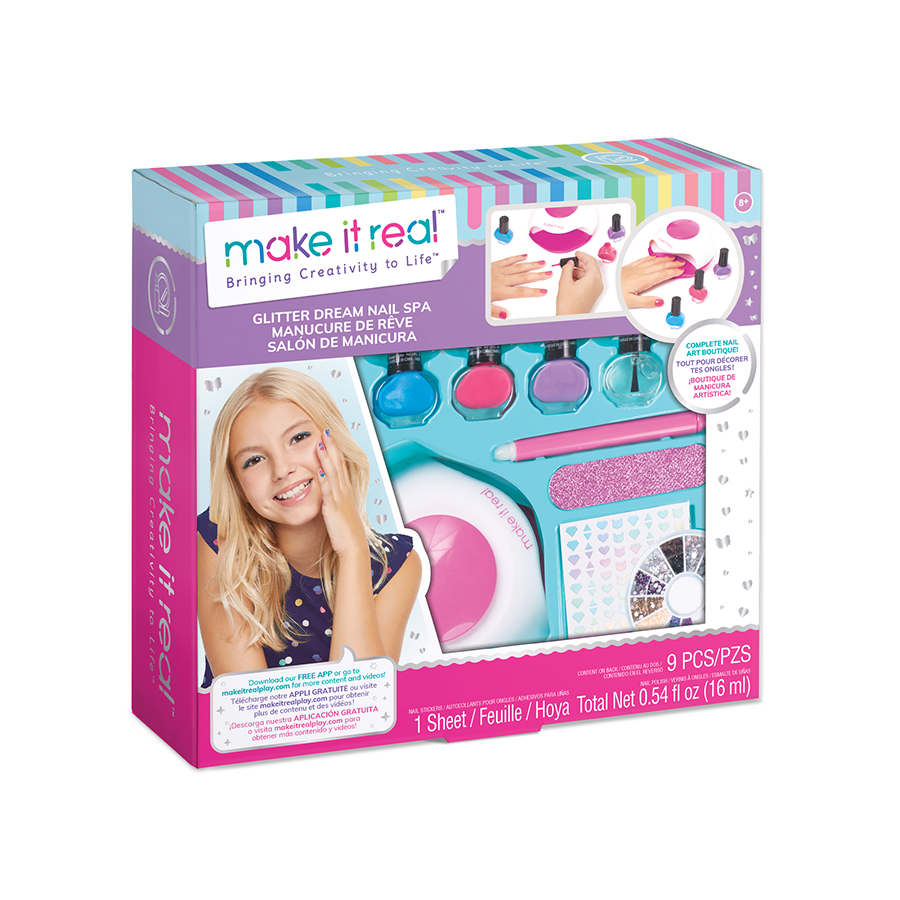 Buy Make It Real Glitter Dream Nail Spa | Yallatoys.com