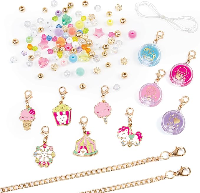 Buy Make It Real Sweet Spin Carnival Lip Gloss Bracelets  104pc DIY Jewelry Craft Kit | Yallatoys.com