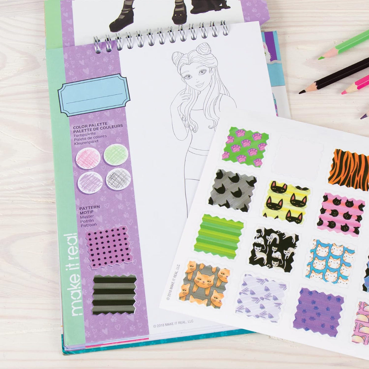 Buy Make It Real Fashion Design Sketchbook Pretty Kitty | Yallatoys.com