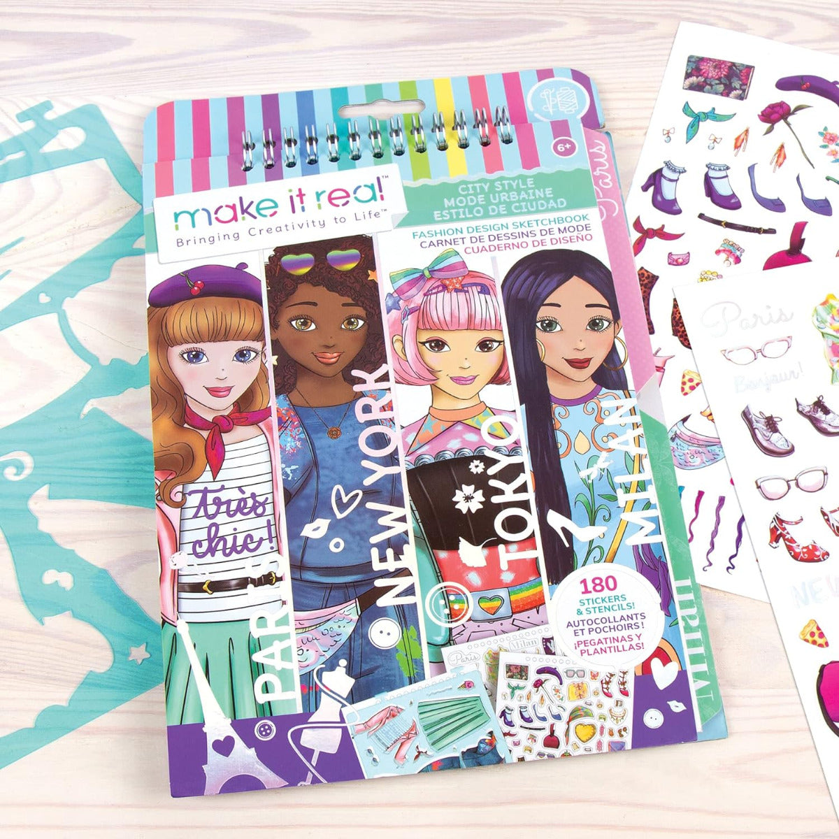 Buy Make It Real Fashion Design Sketchbook City Style | Yallatoys.com