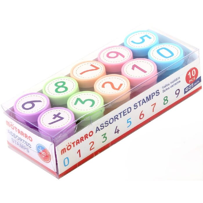 Buy Motarro English Number Series Stamps For Kids Set Of 10pcs | Yallatoys.com