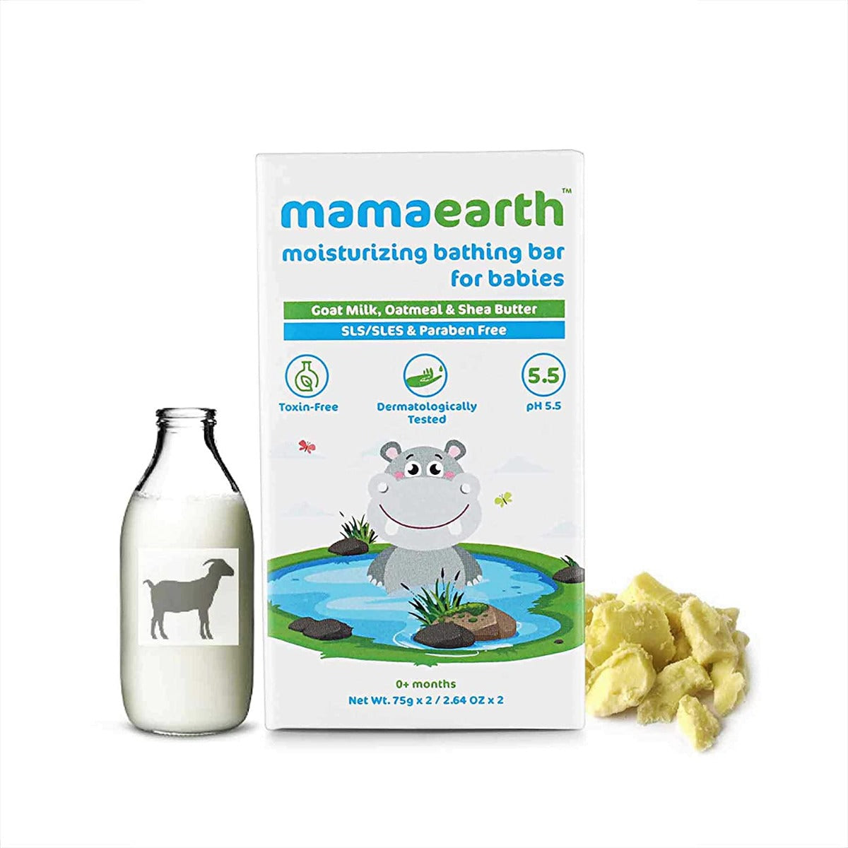 Mamaearth Moisturizing Bathing Barsoap For Babies Packof2Pcs 75Gm Mamaearth Yallatoys