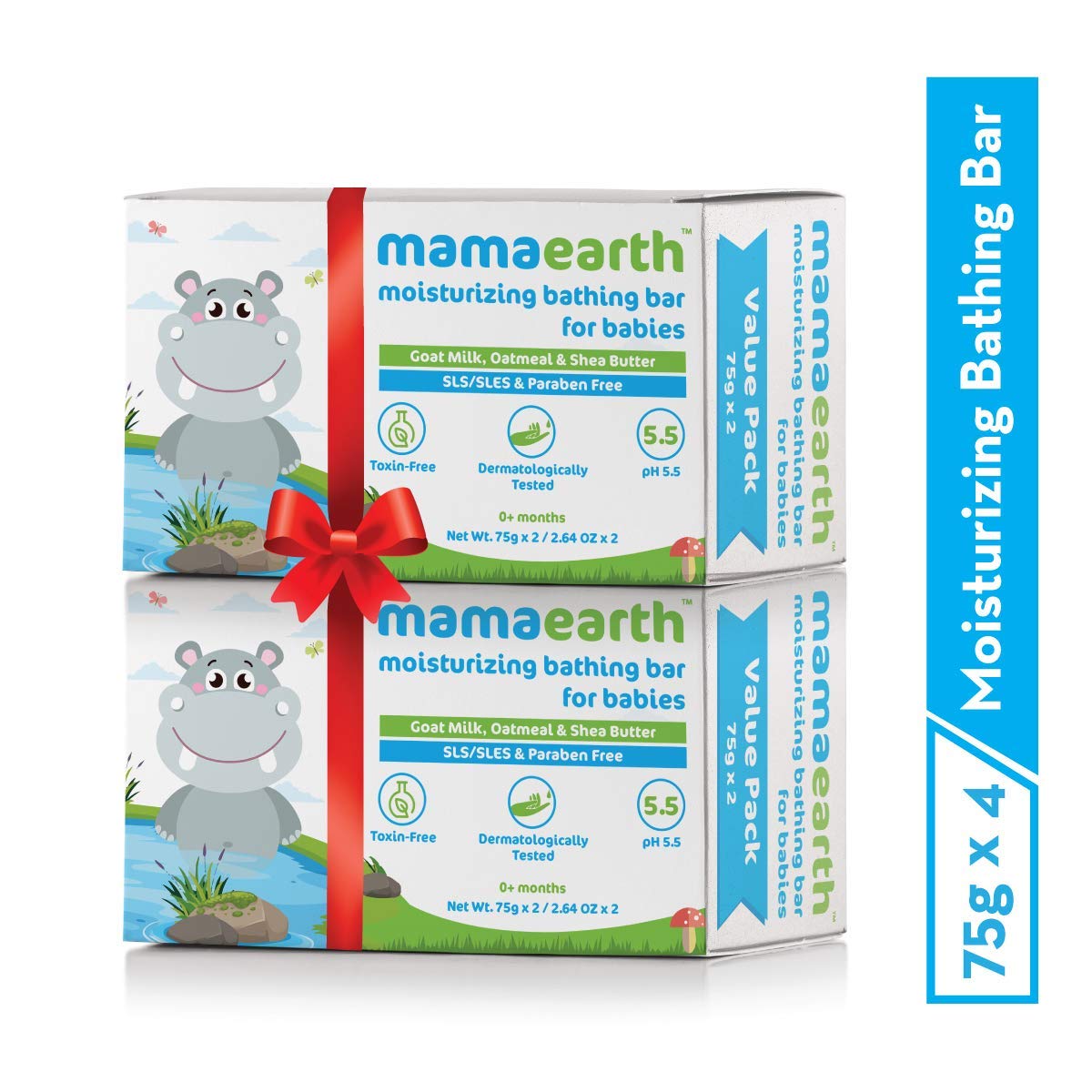 Mamaearth Moisturizing Bathing Barsoap For Babies Packof2Pcs 75Gm Mamaearth Yallatoys