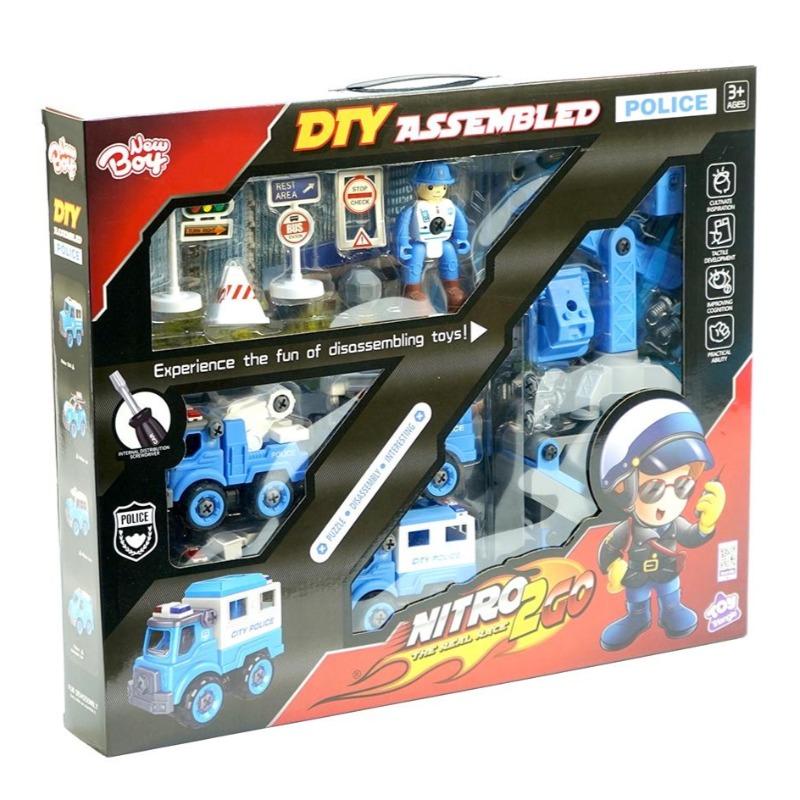 Buy Nitro2Go Assembling Car Set Police 24pcs | Yallatoys.com