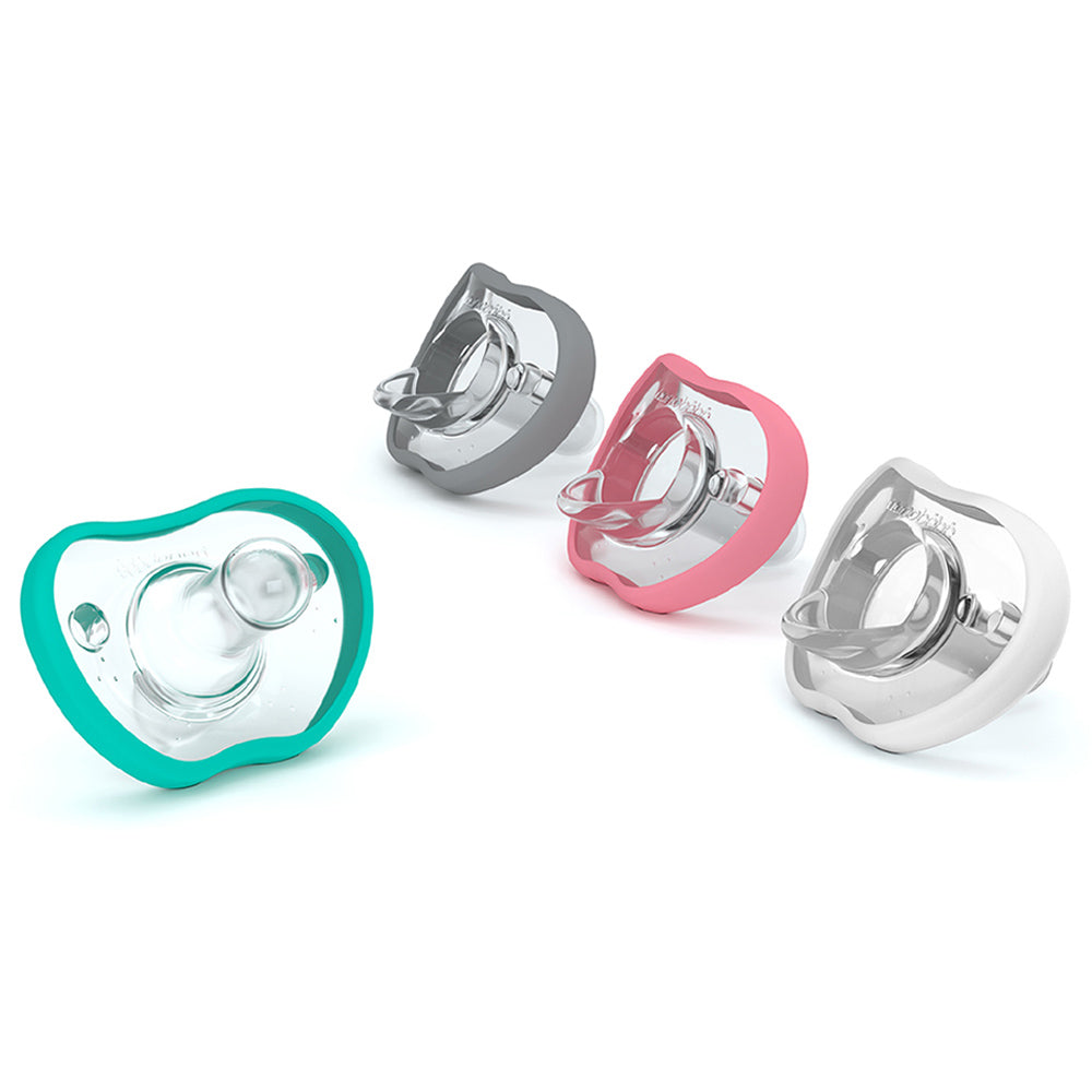 Nanobebe Flexy Pacifier 4 Pack   0 3M  Pink+Grey Nanobebe Yallatoys