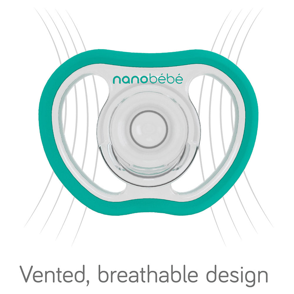 Nanobebe Flexy Pacifier 4 Pack     0 3M  Grey+Teal Nanobebe Yallatoys