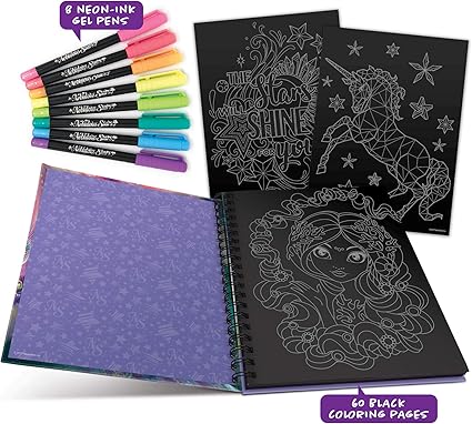 Buy Nebulous Stars Black Pages Coloring Book | Yallatoys.com