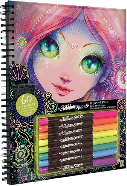 Buy Nebulous Stars Black Pages Coloring Book | Yallatoys.com