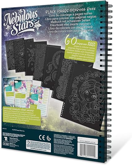 Buy Nebulous Stars Black Pages Coloring Book | Yallatoys.com