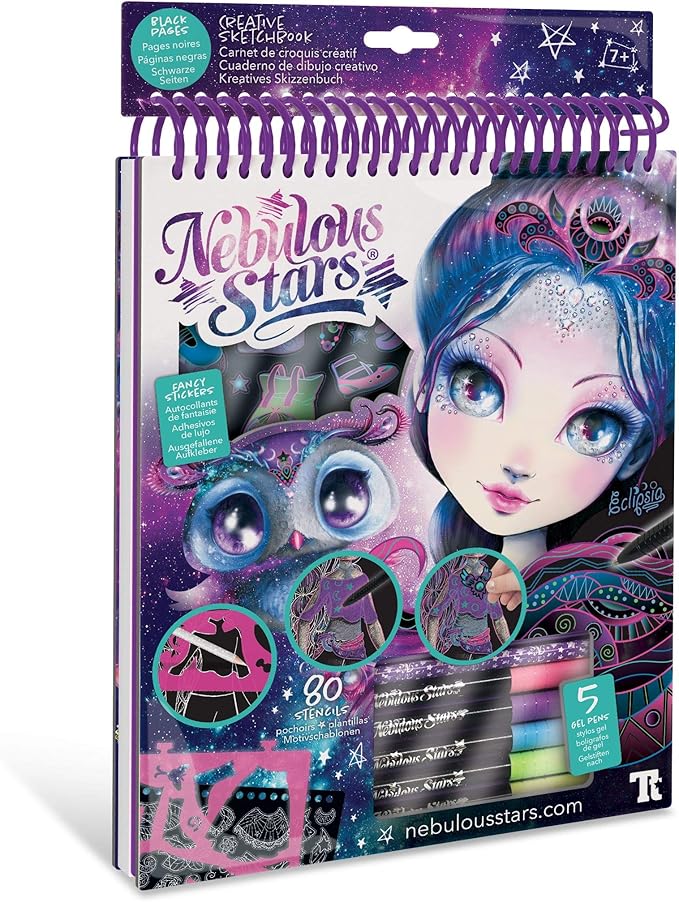 Buy Nebulous Stars Zentangle Black Pages Creative Sketchbook | Yallatoys.com