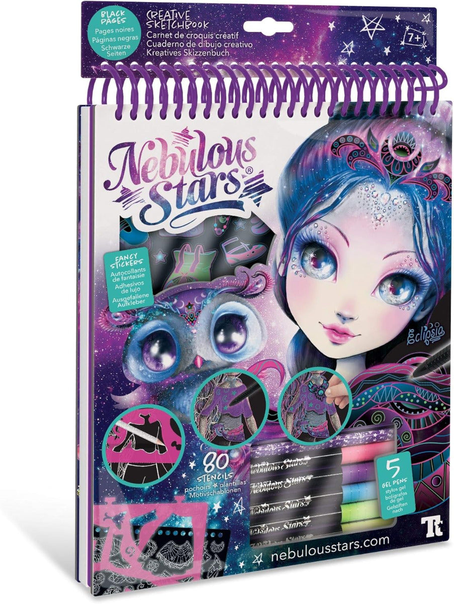 Buy Nebulous Stars Zentangle Black Pages Creative Sketchbook | Yallatoys.com