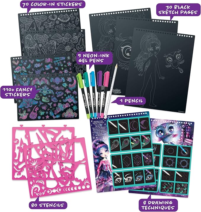 Buy Nebulous Stars Zentangle Black Pages Creative Sketchbook | Yallatoys.com