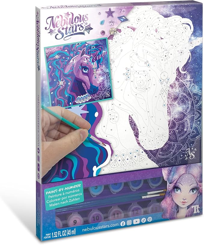 Buy Nebulous Stars Paint By Number on Canvas Nebulia & Horse | Yallatoys.com