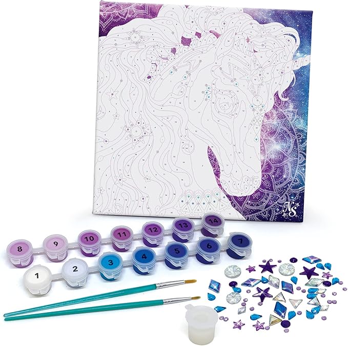 Buy Nebulous Stars Paint By Number on Canvas Nebulia & Horse | Yallatoys.com
