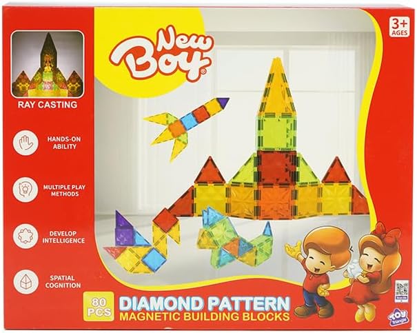Buy New Boy Magnetic Building Block (46pcs)  | Yallatoys.com