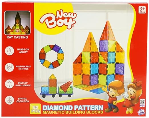 Buy New Boy Magntic Building Block 80pcs | Yallatoys.com