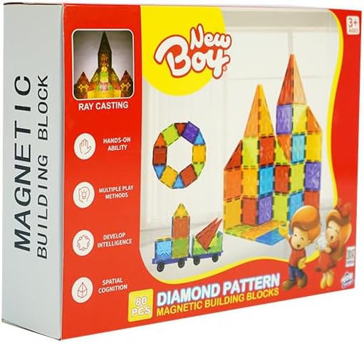 Buy New Boy Magntic Building Block 80pcs | Yallatoys.com
