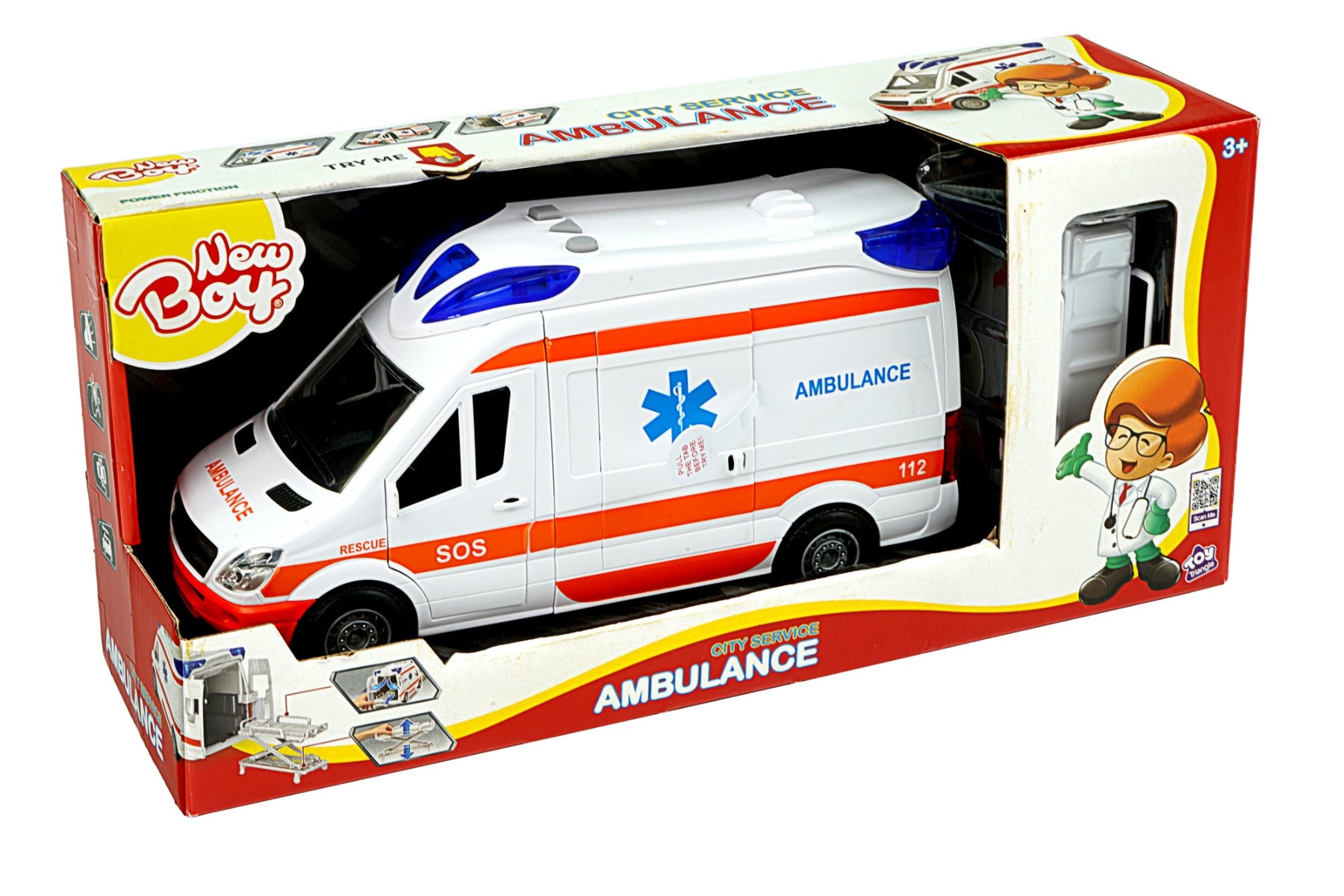 Buy New Boy Ambulance With Light & Sound | Yallatoys.com