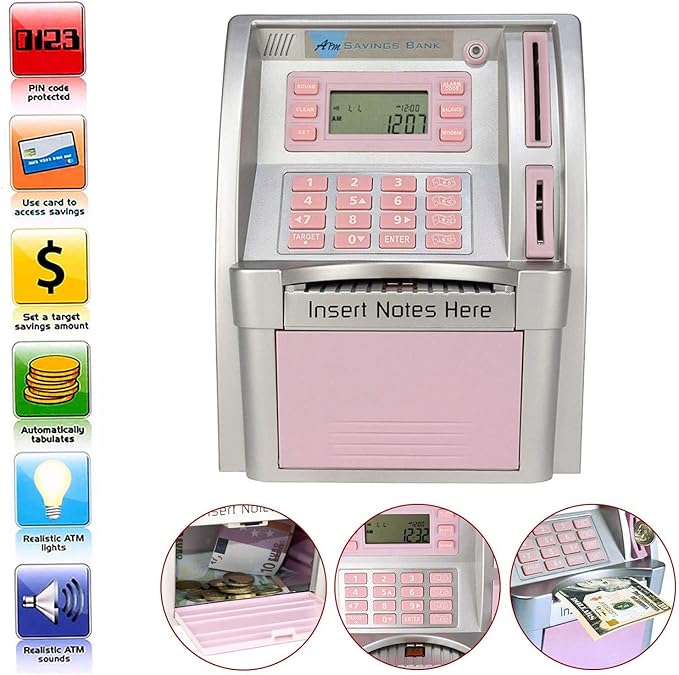 Buy New Boy ATM Savings Machine Pink | Yallatoys.com