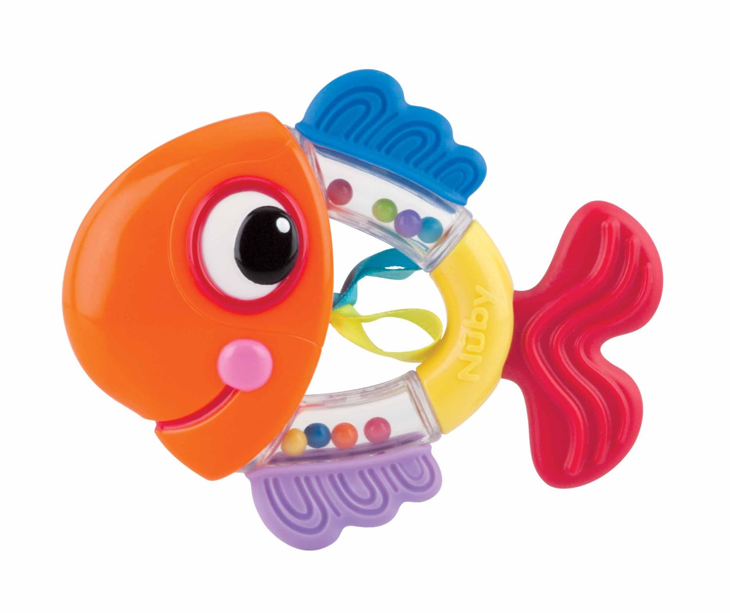 Nuby  Rattle Pals Teether Orange Fish Nuby Yallatoys