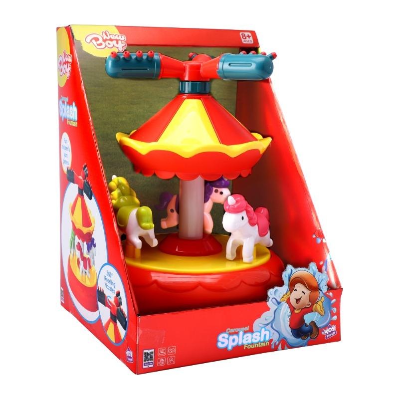 New Boy Carousel Splash Fountain - Kids Spinning Water Sprinkler -yallatoys.com

