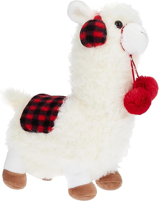 Buy Nicotoy Lama White & Red Plush Toy 26cm | Yallatoys.com