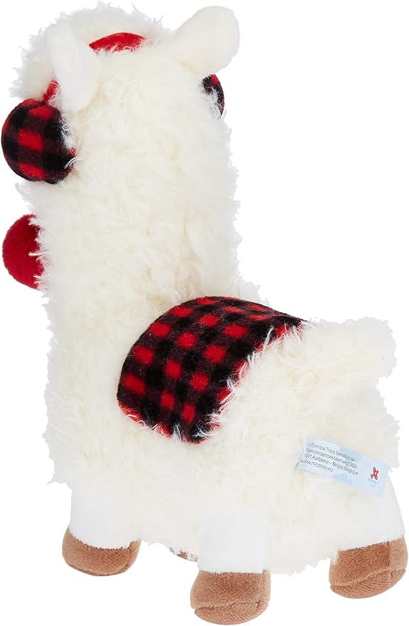 Buy Nicotoy Lama White & Red Plush Toy 26cm | Yallatoys.com
