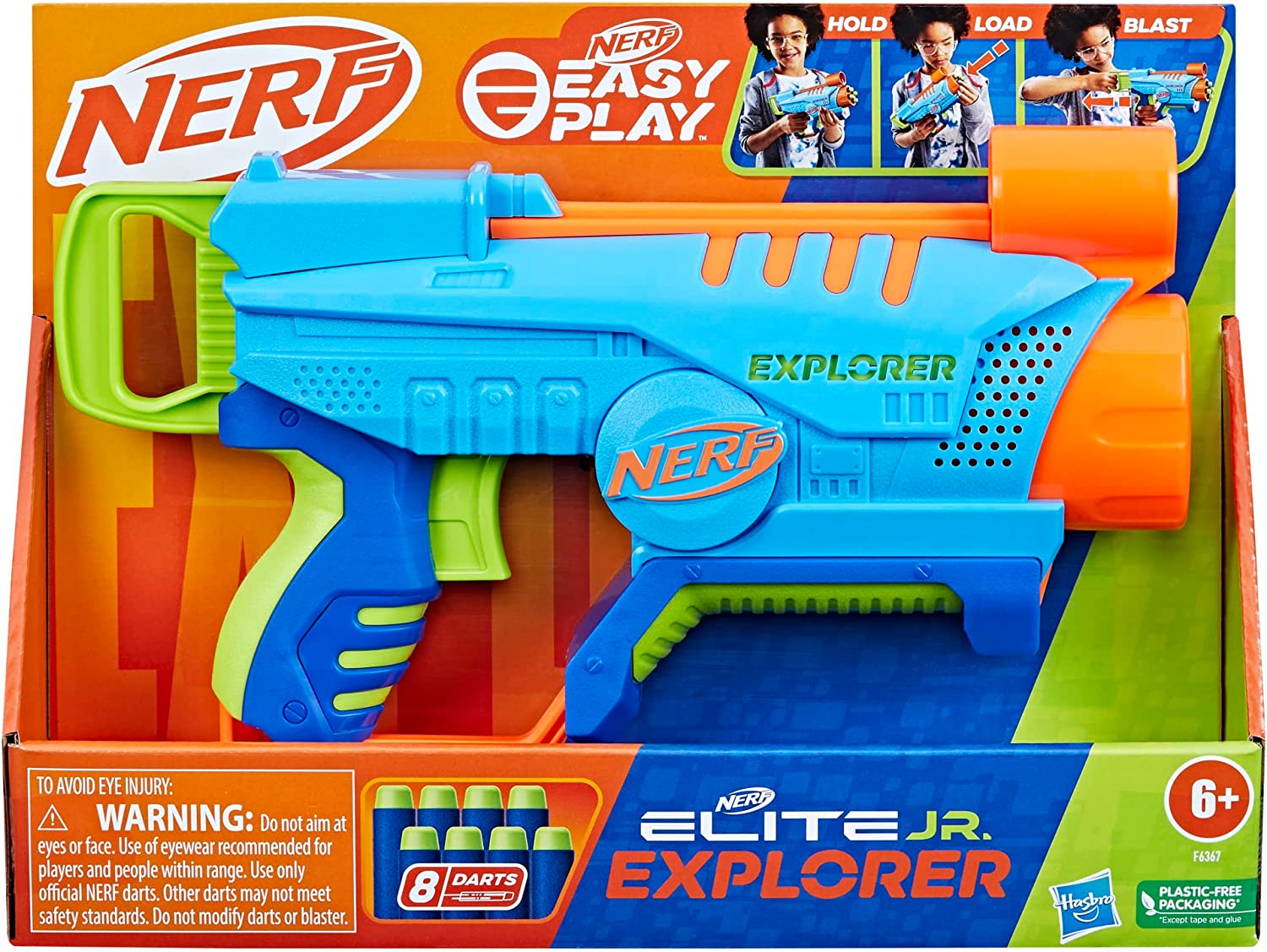 Buy Nerf Elite Junior Explorer Foam Blaster with 8 Darts | Yallatoys.com