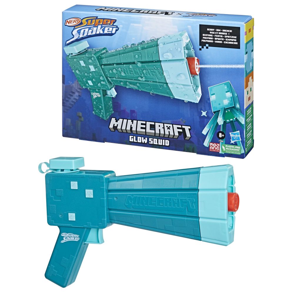 Buy Nerf Super Soaker Minecraft Glow Squid | Yallatoys.com