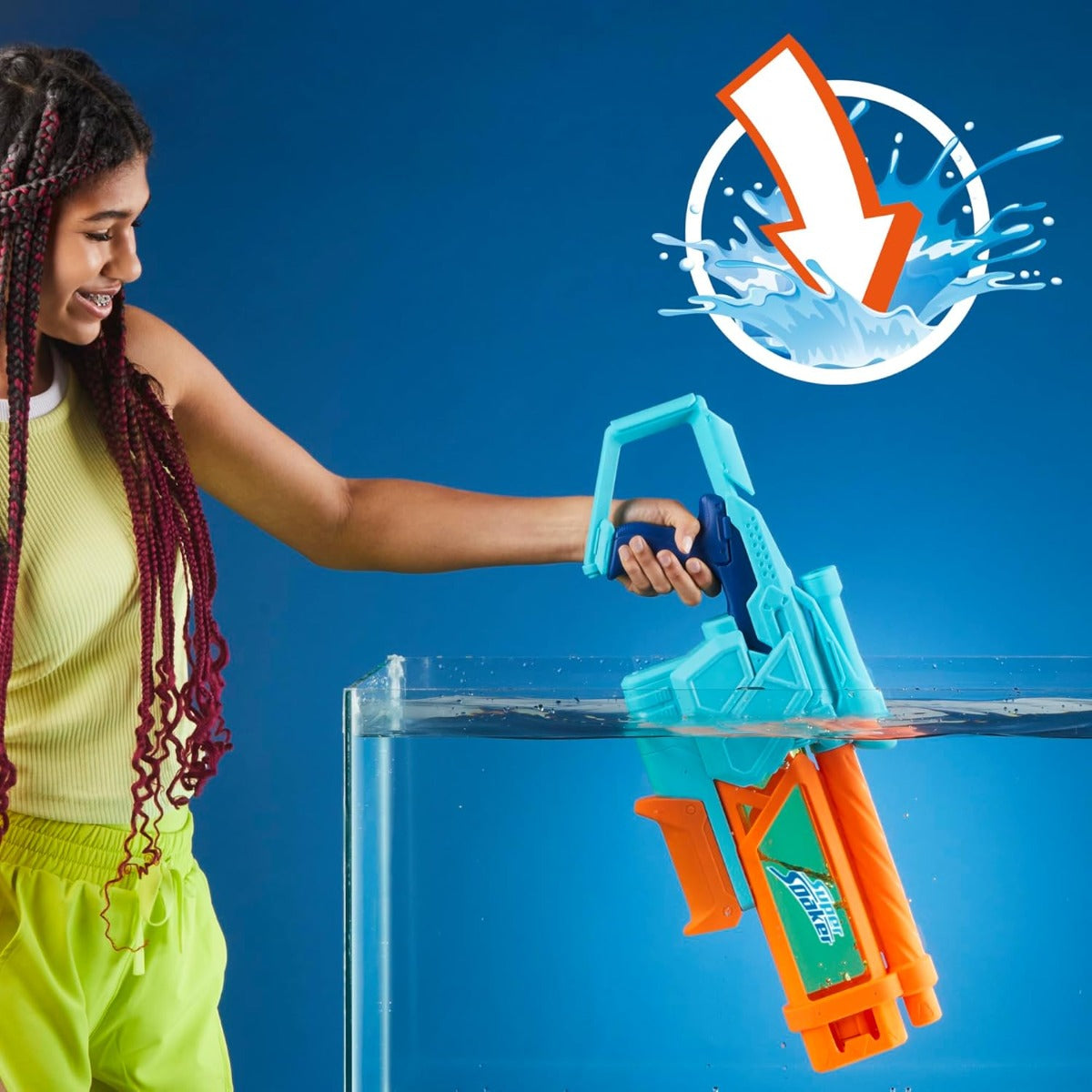 Buy Nerf super soaker mega dunk fill water blaster easy instant fill tank  | Yallatoys.com