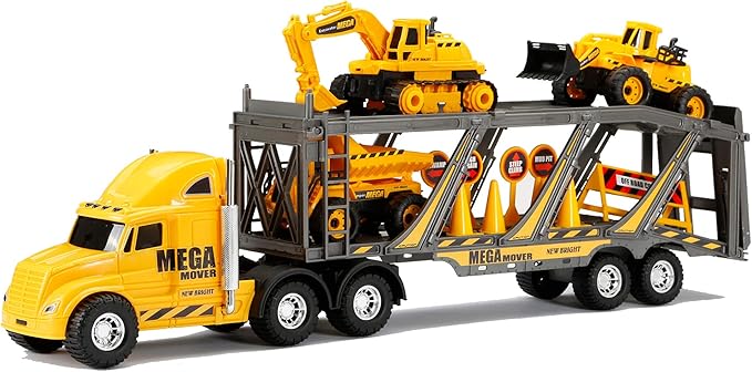 Buy New Bright Free Wheel Mega Construction Hauler Playset | Yallatoys.com