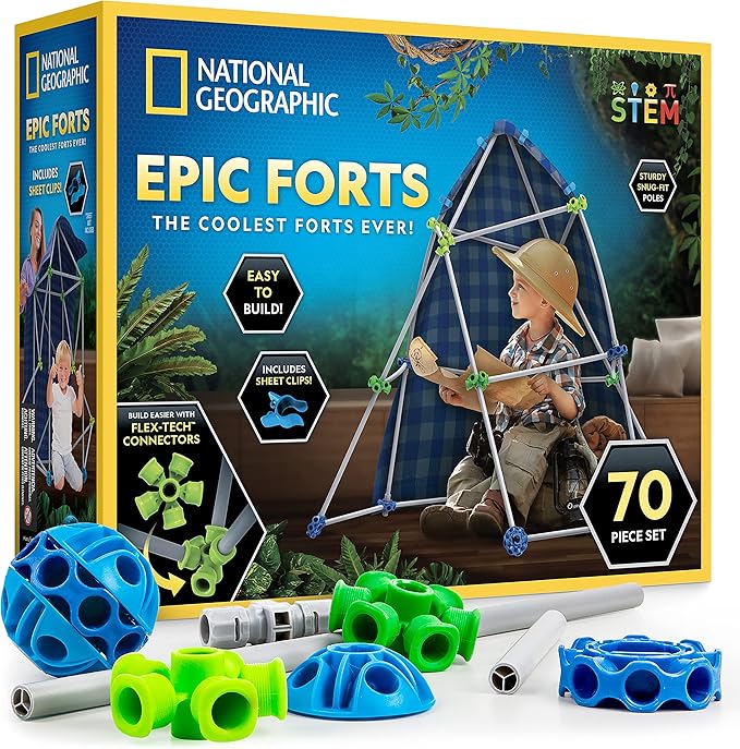 Buy National Geographic Kids Fort Building Kit 70pcs | Yallatoys.com