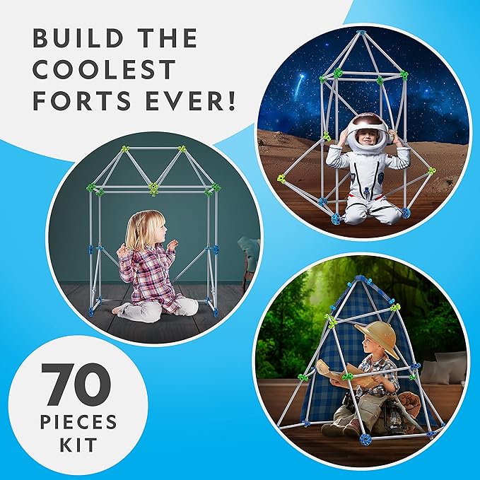Buy National Geographic Kids Fort Building Kit 70pcs | Yallatoys.com