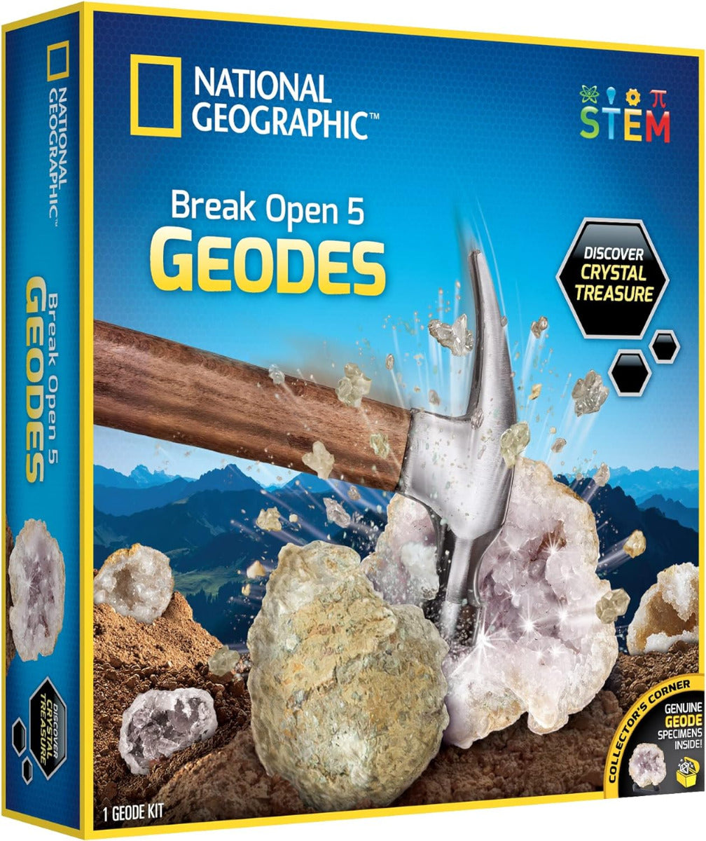 Buy National Geographic Break Open 5 Geodes | Yallatoys.com