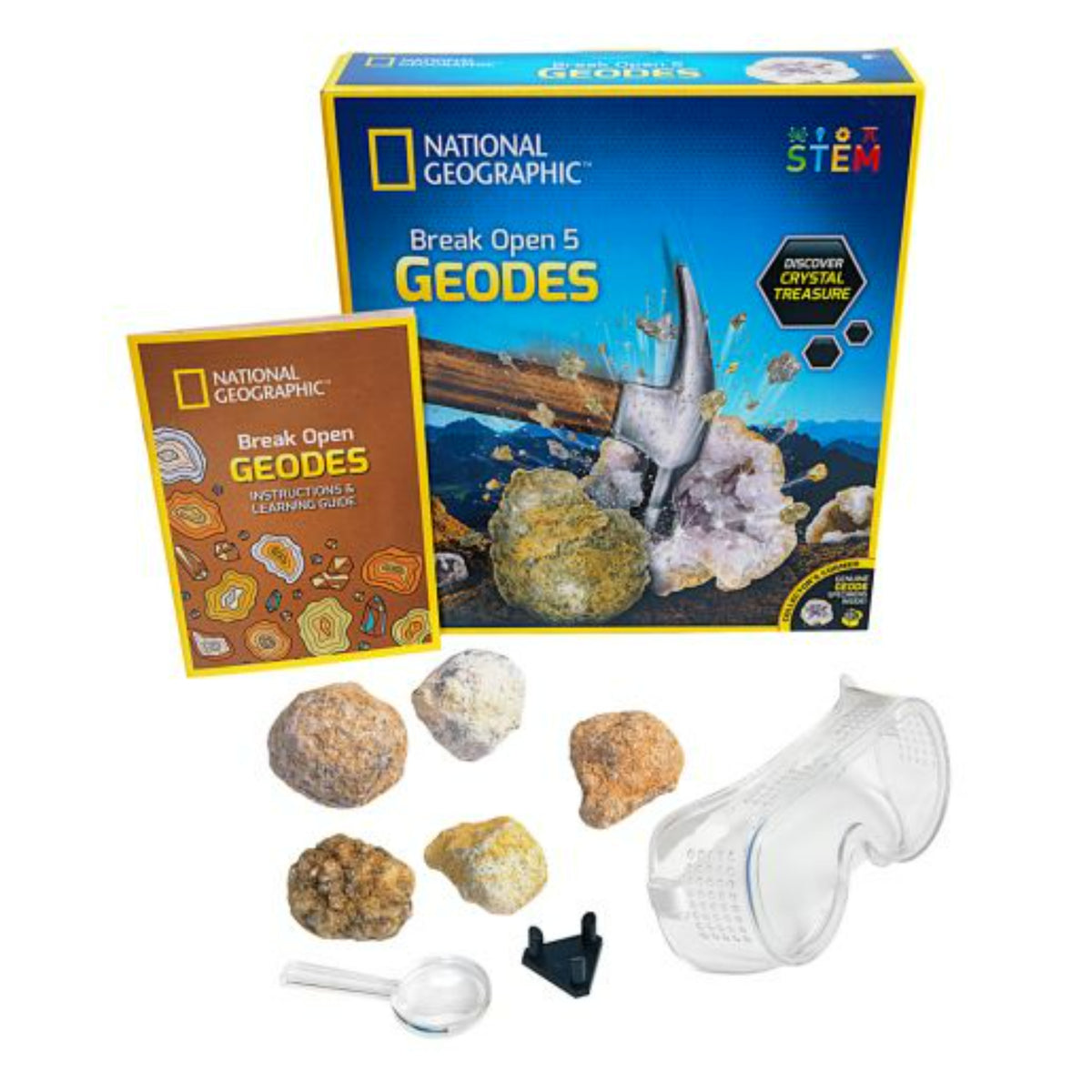 Buy National Geographic Break Open 5 Geodes | Yallatoys.com