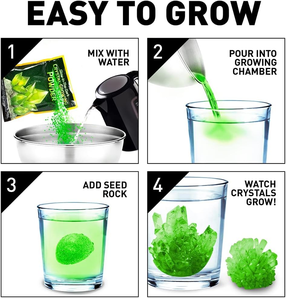 Buy National Geographic Glow in the Dark Crystal Growing Lab DIY Crystal Creation | Yallatoys.com