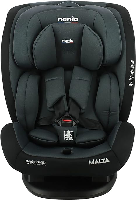 Nania Malta Grey Black Baby Car Seat Nania Yallatoys